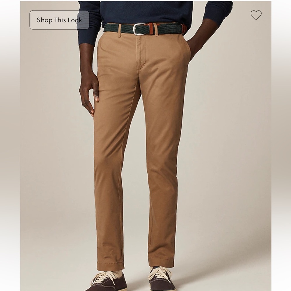 J. Crew Men's Camel/Tan Slim Chinos
